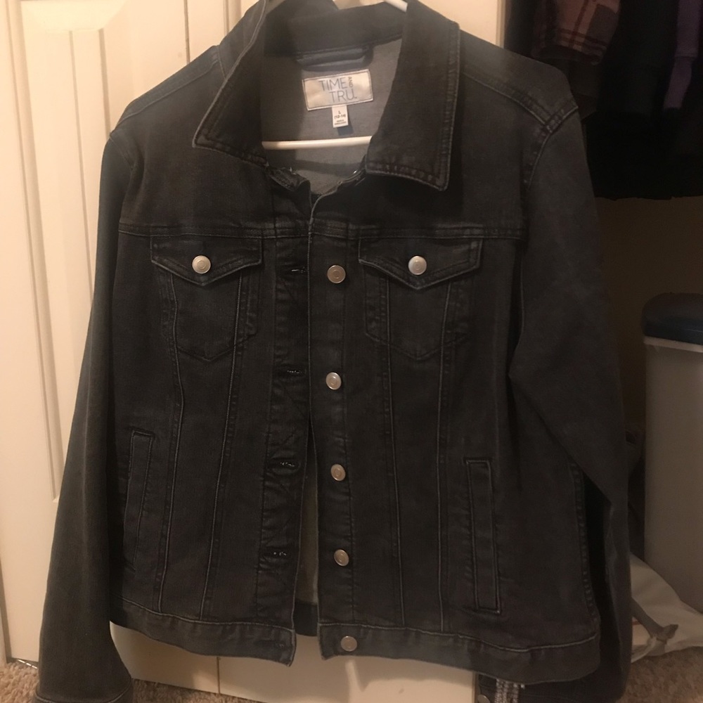 Blue Jean Jacket with rhinestone fringe